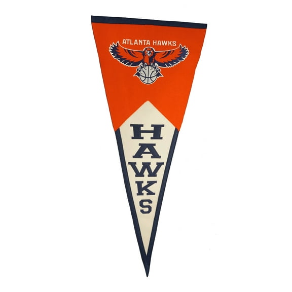 Atlanta Basketball Hawk's Classic Oversized Wool Pennant 40 inches long