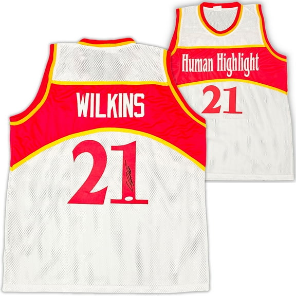 Atlanta Hawks Dominique Wilkins Autographed White Jersey JSA 215701