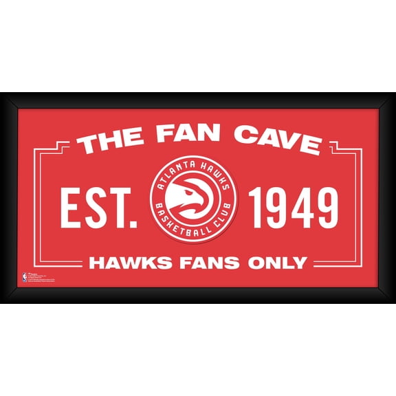 Atlanta Hawks Framed 10" x 20" Fan Cave Collage - Fanatics Authentic Certified