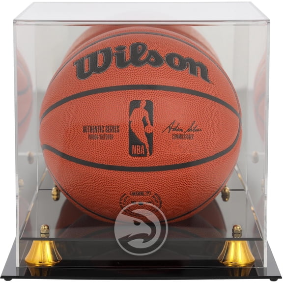Atlanta Hawks Golden Classic Logo Basketball Display Case - Fanatics Authentic Certified