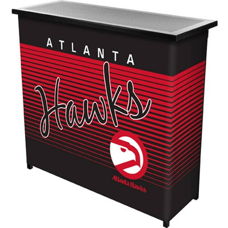 Atlanta Hawks NBA Hardwood Classics Portable Bar, Pop-Up Drink Station Patio, Garage or Man Cave Accessories - Red, White, Black