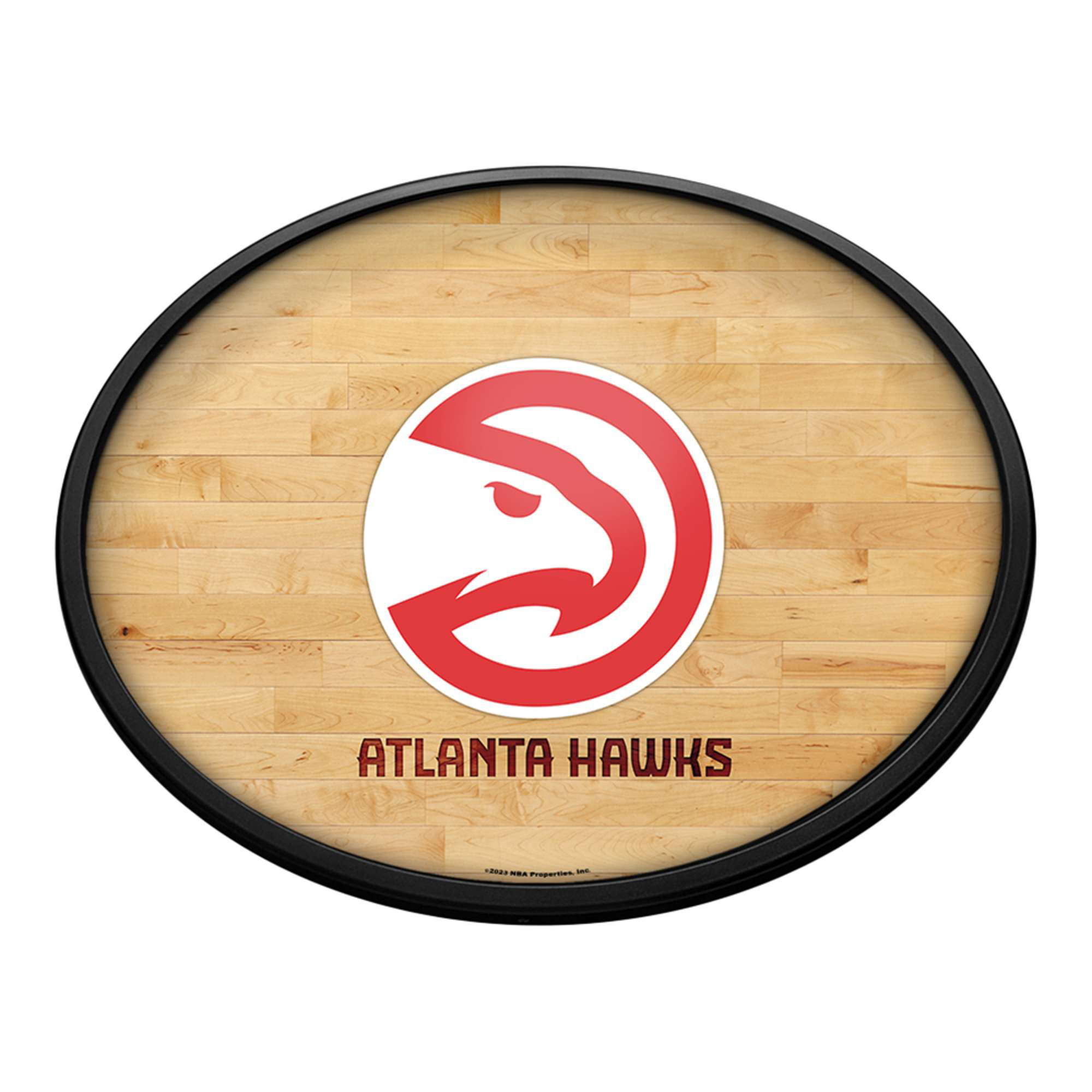 Atlanta Hawks 18'' x 14'' Slimline Illuminated Striped Oval Wall Sign ...