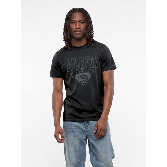 Atlanta Hawks Reebok Mens Black Tonal Crew Neck T-Shirt