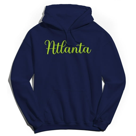 Atlanta Humor Graphic Navy Men's Crewneck Sweatshirt Hoodie