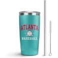 thumbnail image 1 of Atlanta Insulated Tumbler with Lids and Straws Insulated Stainless Steel Cup Travel Coffee Mug Baseball Gifts 20 Oz, 1 of 6