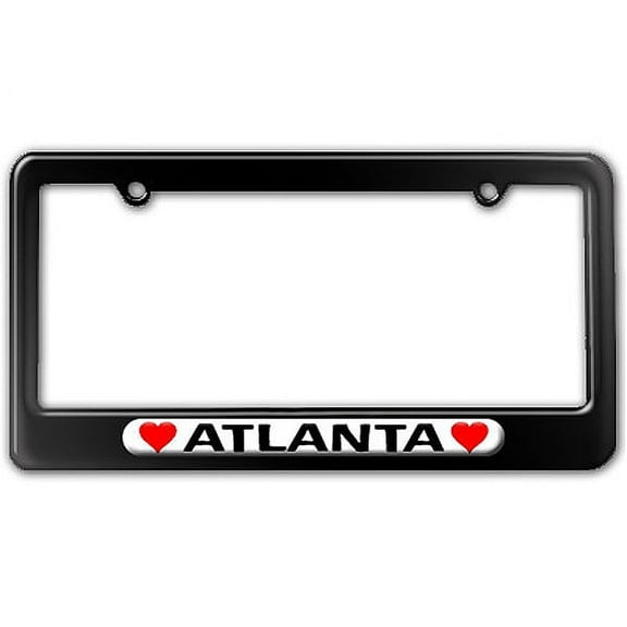 Atlanta Love with Hearts License Plate Frame