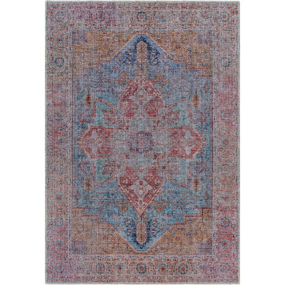 Atlanta Red Rectangle Area Rug