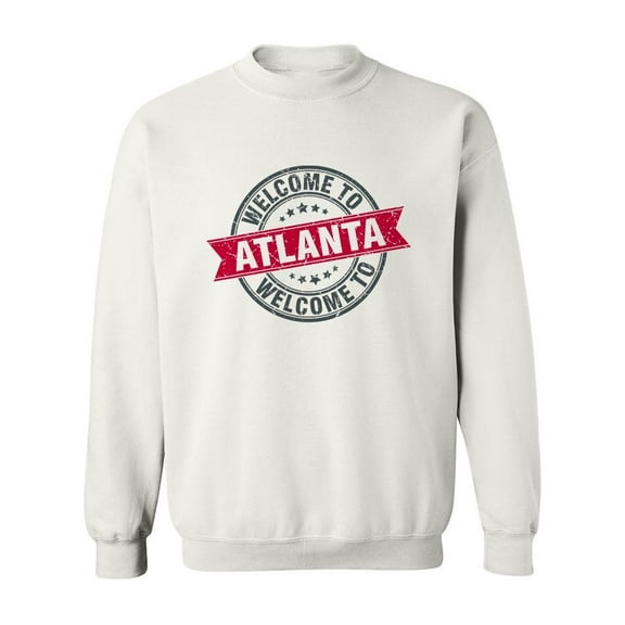 Atlanta Red Round Stamp Sweatshirt Men -Image by Shutterstock, Male x-Large