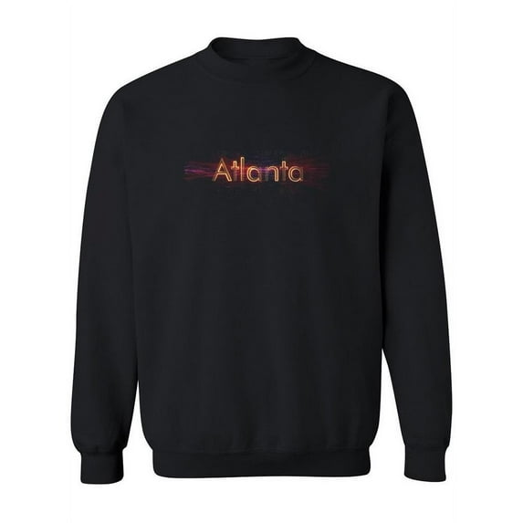 Atlanta Shiny Letters Quote Sweatshirt Women -Image by Shutterstock, Female Small