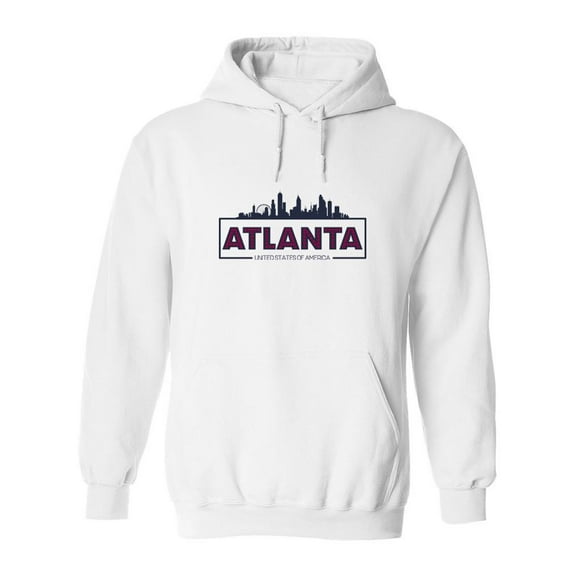 Atlanta Silhouette Drawing Hoodie Men -Image by Shutterstock, Male x-Large