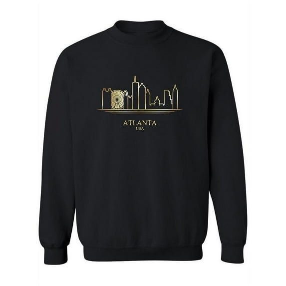 Atlanta Silhouette Sketch Sweatshirt Women -Image by Shutterstock, Female Large