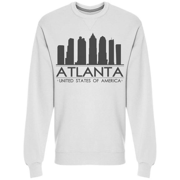 Atlanta Skyline Art Sweatshirt Men -Image by Shutterstock, Male Medium