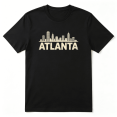 thumbnail image 1 of Atlanta Skyline Cool Graphic Tee For Men And Women, Outdoor Holiday Gift Cotton Short Sleeves T-Shirt, 1 of 5