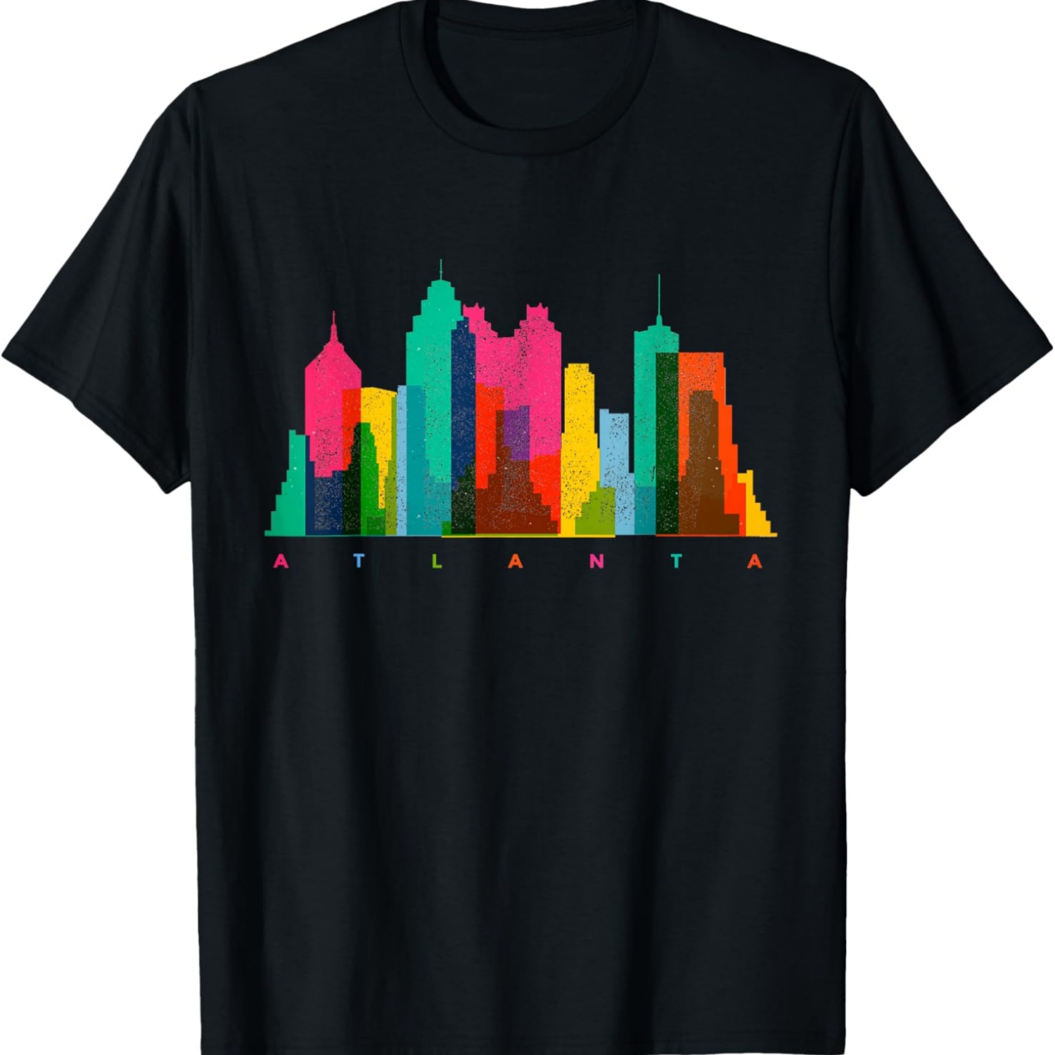 Atlanta Skyline Georgia Colourful Vintage Atlanta T-Shirt - Walmart.com