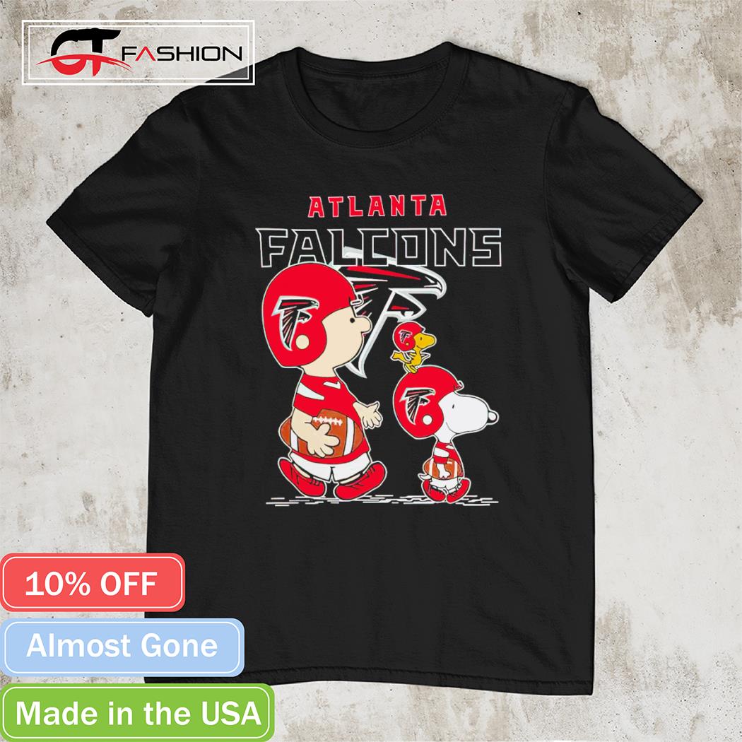 Atlanta Team Falcon Football Charlie Brown Snoopy Woodstock T Shirt