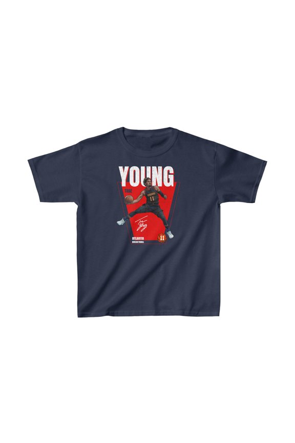 Atlanta Trae Young 11 Cartoon Basketball fans Kids Cotton Tee