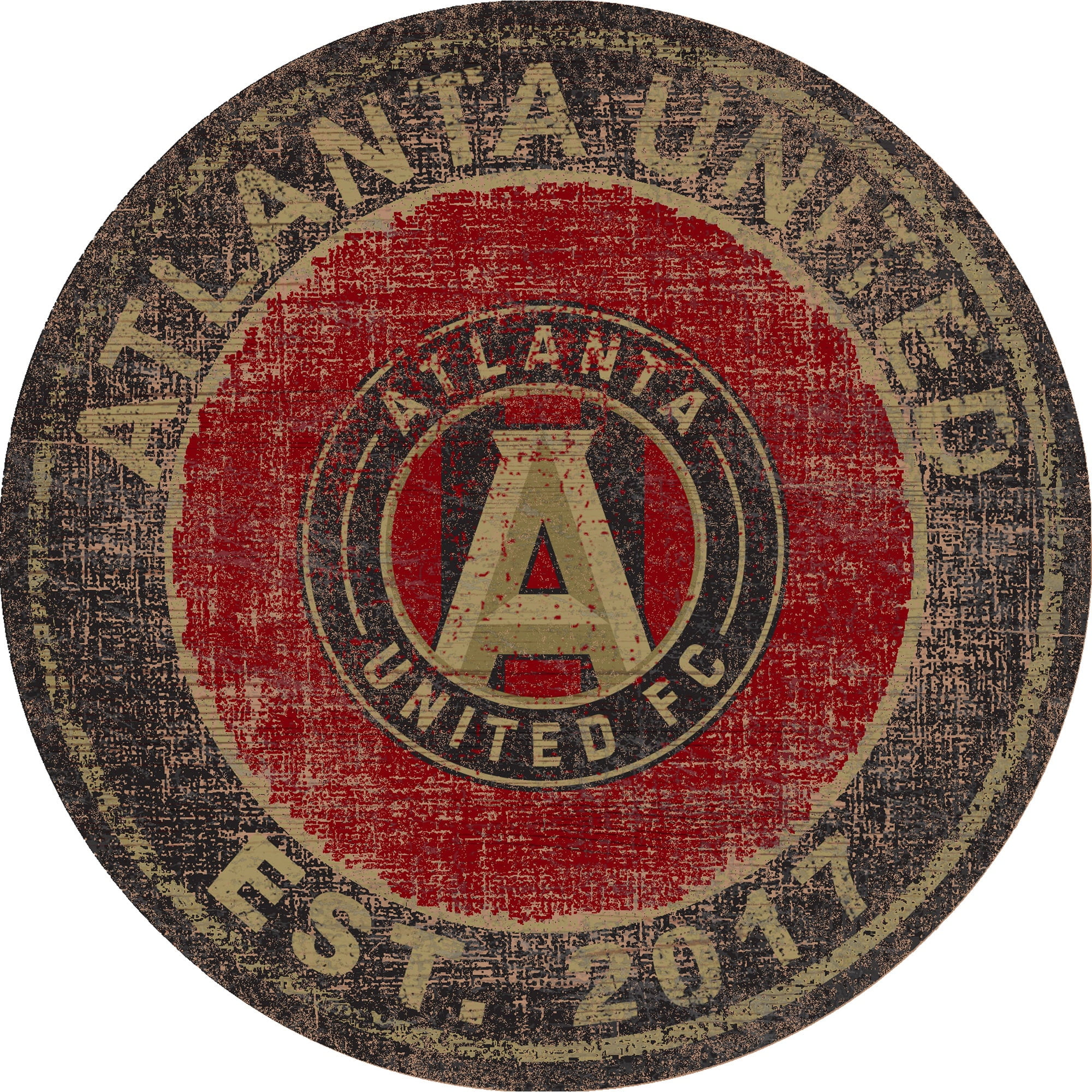 Atlanta United FC 24" x 24" Heritage Logo Round Sign - Walmart.com