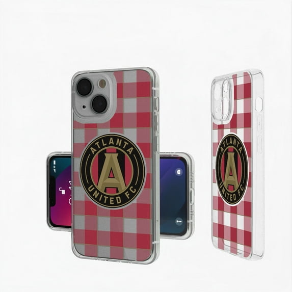 Atlanta United FC iPhone Plaid Design Clear Case