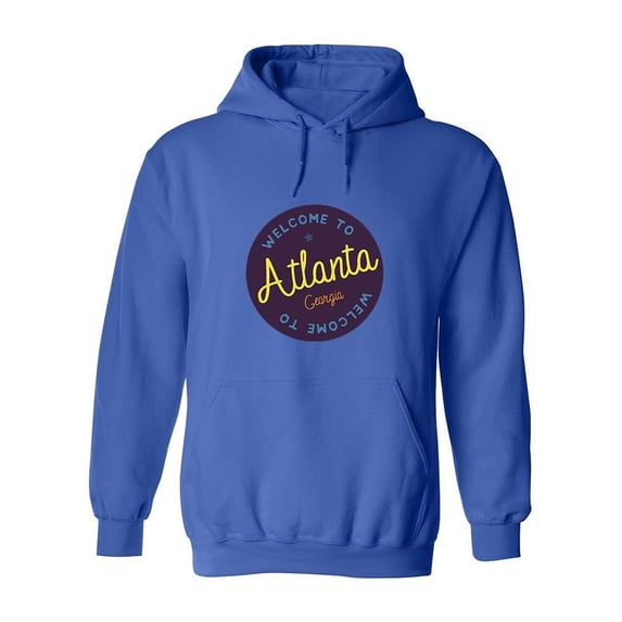 Atlanta Vacation Sticker Hoodie Women -Image by Shutterstock, Female Small
