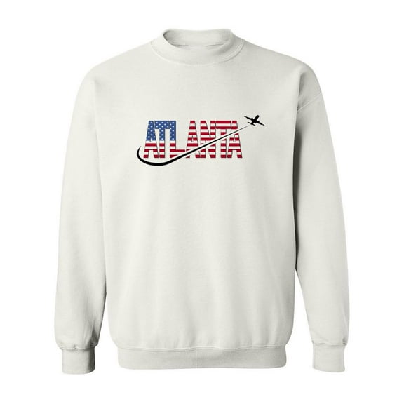Atlanta With Flag Colors  Sweatshirt Men -Image by Shutterstock, Male 4X-Large