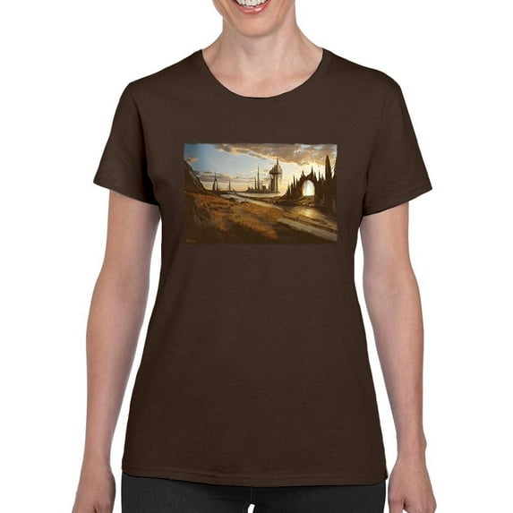 Atlanthian City T-Shirt Women -Anthony Chirstou Designs, Female 3X-Large