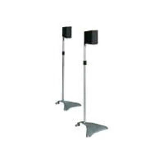 Atlantic Adjustable Satellite Speaker Stand (Set of 2), Titanium