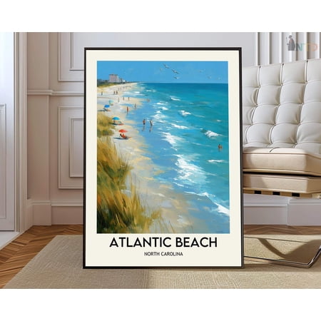Atlantic Beach NC Coast Poster Unframed Paper Print