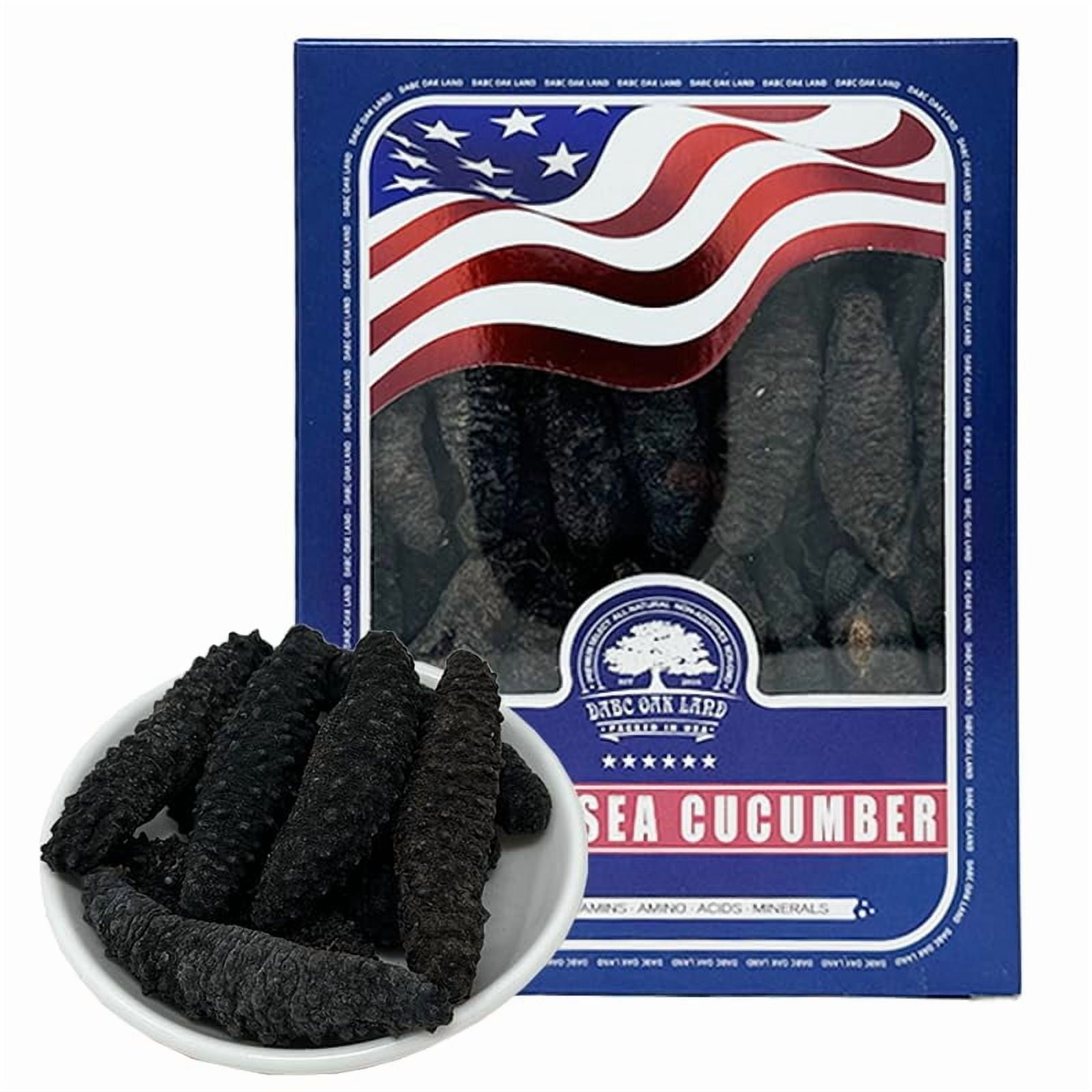 Atlantic Black Pin Sea Cucumber Wild Caught Dried Sea Cucumber 30-40pcs 7-9 Large 8oz box