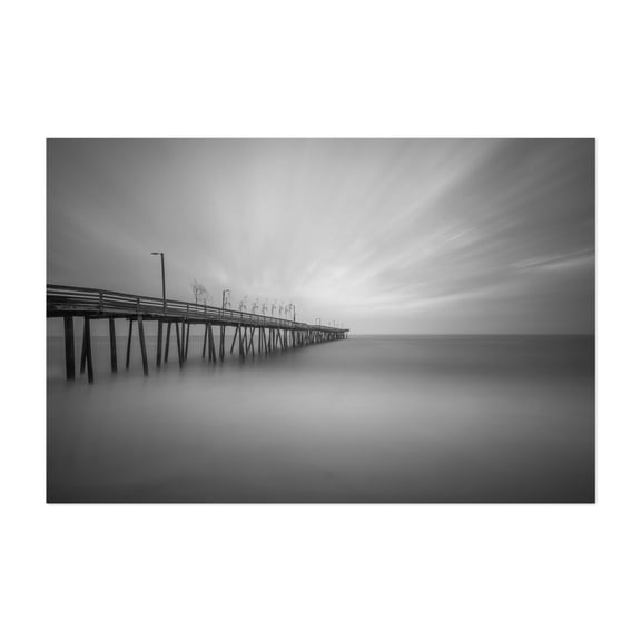 Atlantic Blend No. 2 B&W - Virginia Beach Virginia Photography Unframed Wall Art Print 5 x 7 inches
