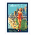 thumbnail image 1 of Atlantic City - America’s All-Year Resort - Pennsylvania Railroad - Vintage Travel Poster by Edward Mason Eggleston c.1936 - Fine Art Matte Paper Print (Unframed) 24x32in, 1 of 4