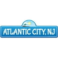 thumbnail image 1 of Atlantic City NJ New Jersey Beach Street Sign | Indoor/Outdoor | Surfer Ocean Lover Décor For Beach House Garages Living Rooms Bedroom | Signmission Personalized Gift, 1 of 5