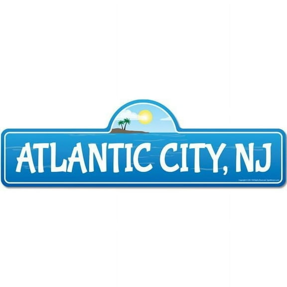 Atlantic City, NJ New Jersey Beach Street Sign