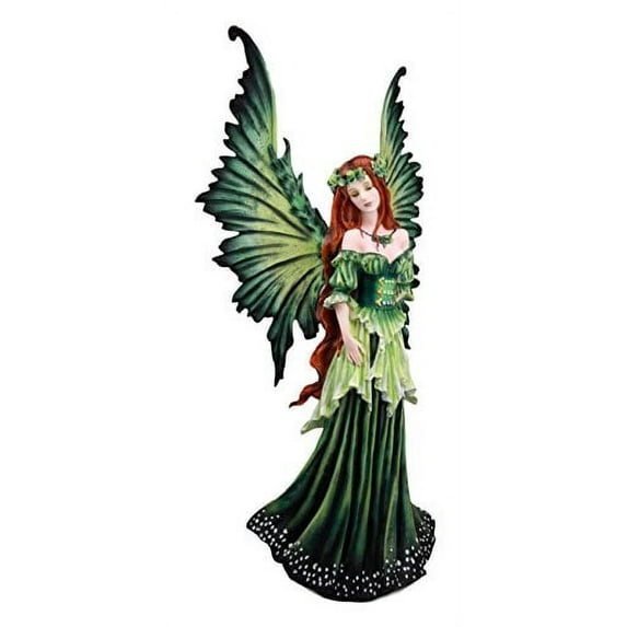 Atlantic Collectibles Amy Brown Large Lady Of The Forest Green Tribal Fairy Collector Figurine 19.5"H