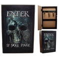 thumbnail image 1 of Atlantic Collectibles Death Labyrinth Ghost Skull Safe Book Shaped Multiple Keys Decorative Storage Organizer 11.75"H, 1 of 6