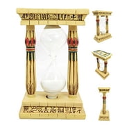 Atlantic Collectibles Egyptian Memphis Palace Pillar Hieroglyphs Column Sandtimer Desktop Figurine