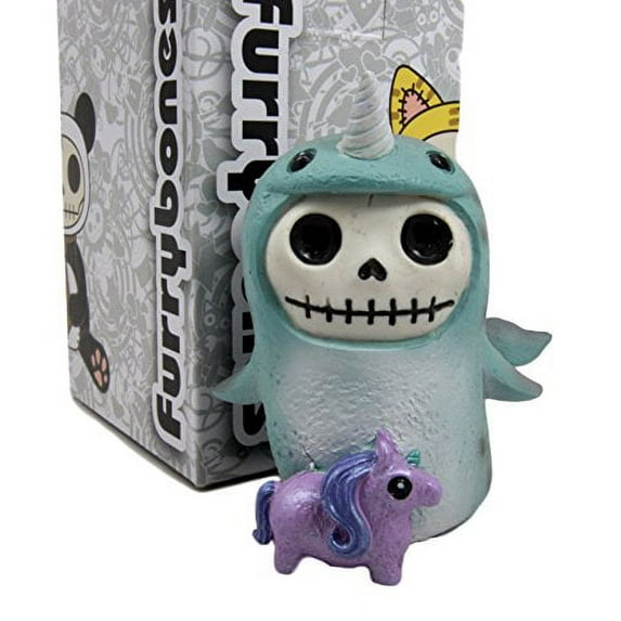 Atlantic Collectibles Furry Bones Blue Whale Cetacea Costume Skeleton Monster Collectible Figurine 3.25"H