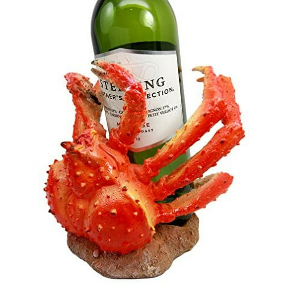 Atlantic Collectibles Giant Spider Anthropod Crab Wine Bottle Holder Caddy Figurine