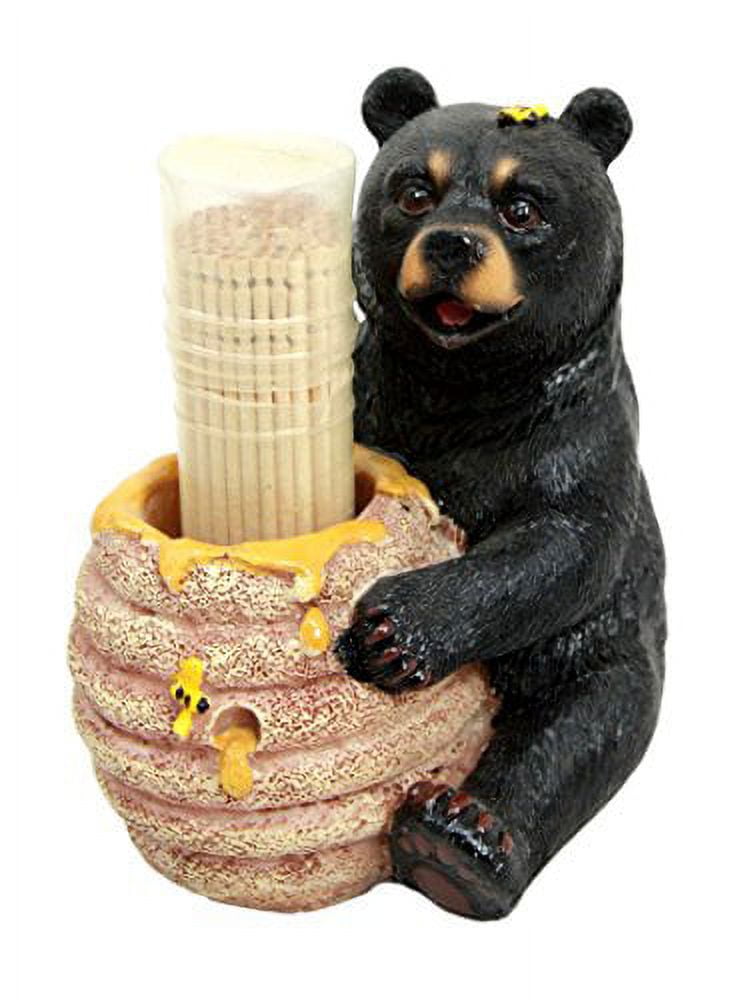 Atlantic Collectibles Honey Black Bear With Bee Hive Decorative