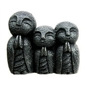 Atlantic Collectibles Japanese Buddha Trio Jizo Monks of Harmony Decorative Figurine Charm