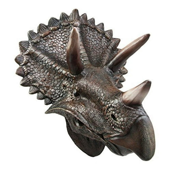Atlantic Collectibles Prehistoric Jurassic Dinosaur Triceratops Large 15.25"H Hanging Wall Decor Sculpture