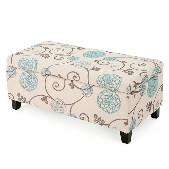Atlantic Contemporary Fabric Upholstered Storage Ottoman