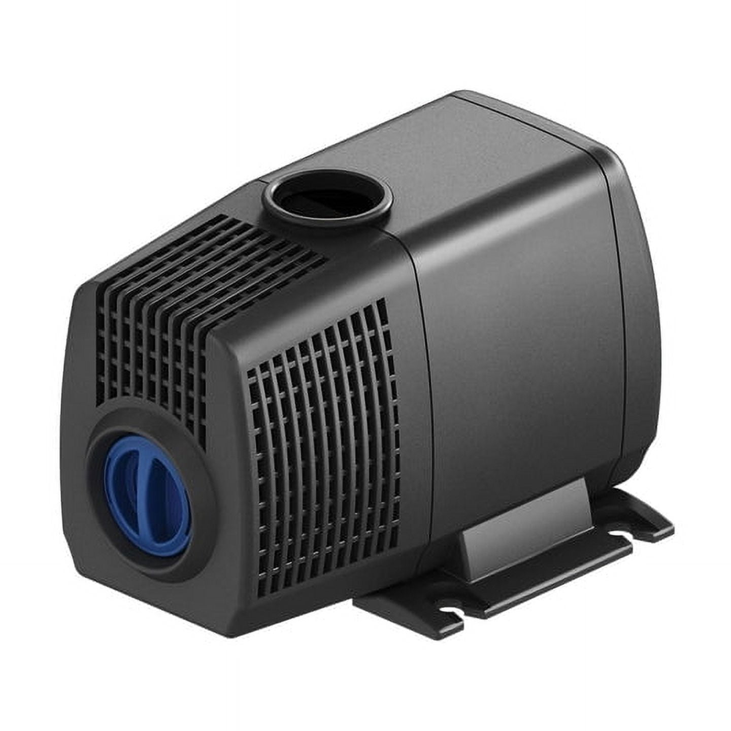Atlantic Black Adjustable Flow Fountain Pump with Blue Accents