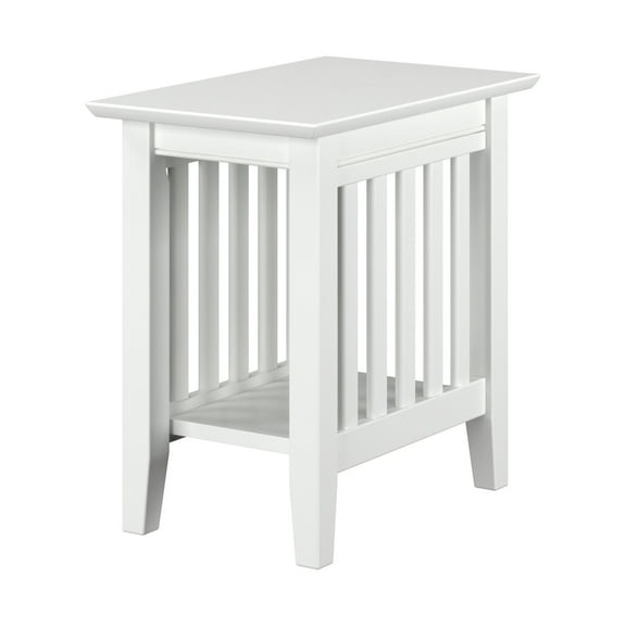 Mission Chair Side Table in White