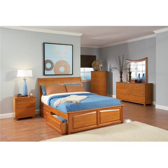 Atlantic Furniture AP9234007 Bordeaux Raised Panel Footboard - Caramel Latte, Full Size