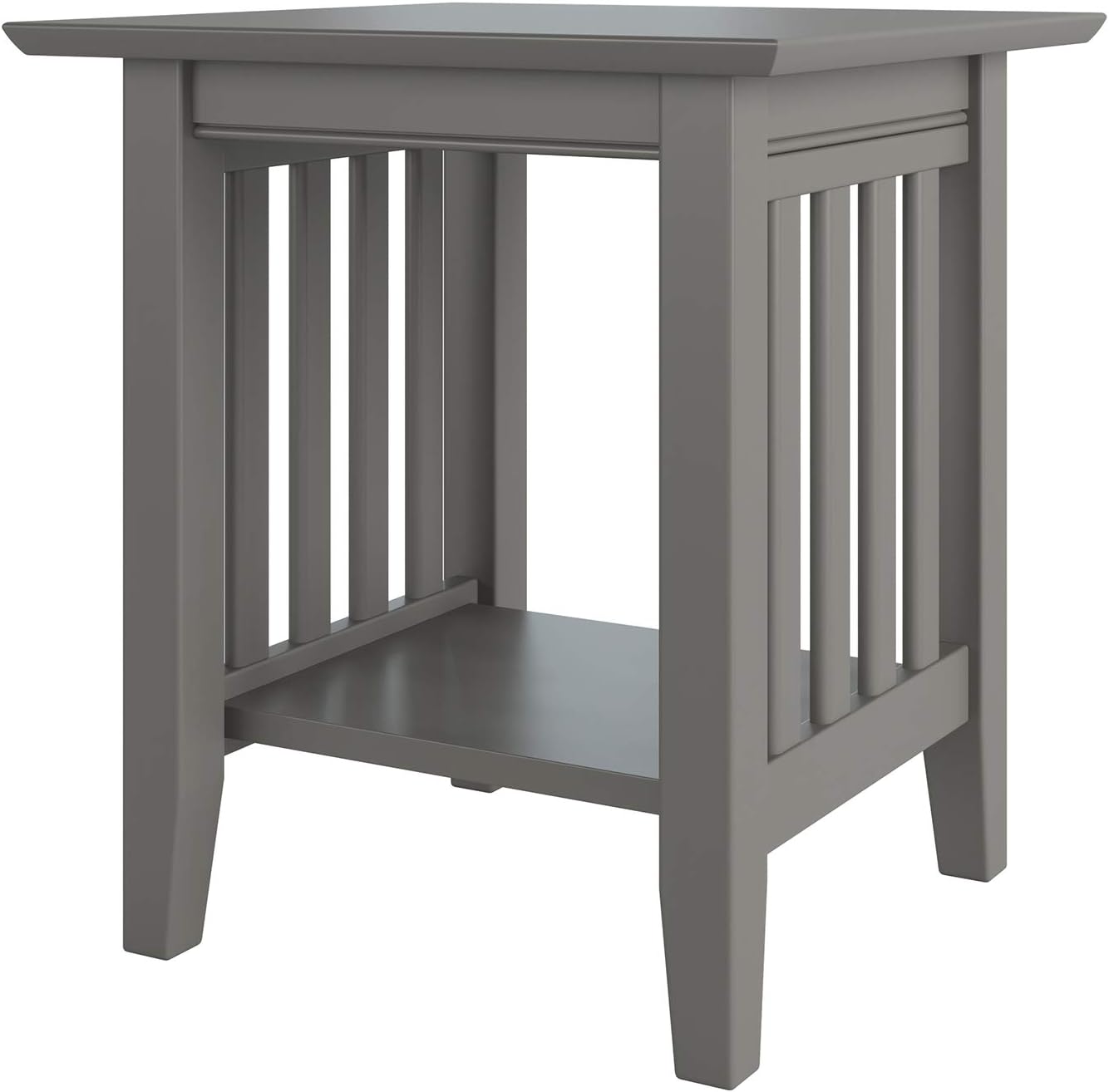 Atlantic Furniture Mission End Table, Grey, End Table (20" X 20")