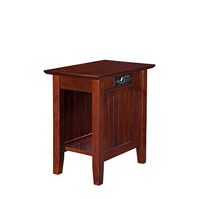Atlantic Furniture Nantucket Chair Side Table with Charging Station