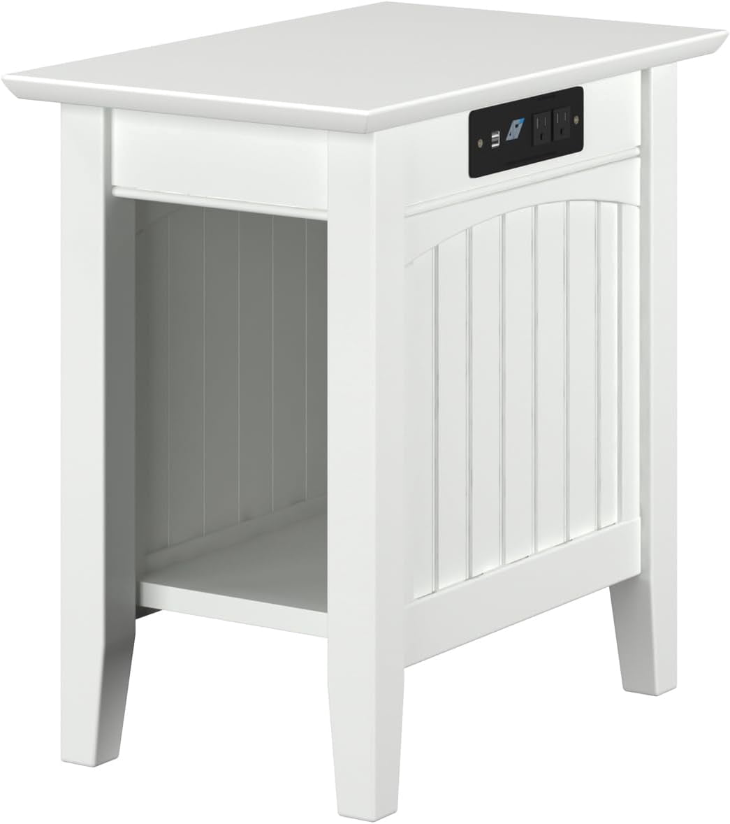 Atlantic Furniture Nantucket Chair Side Table with Charging Station