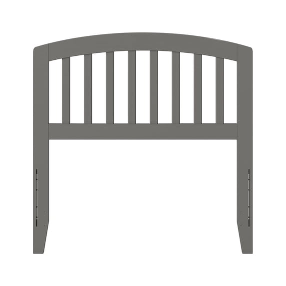 Atlantic Furniture Richmond Headboard Twin w/ Metal Bed Frame Grey