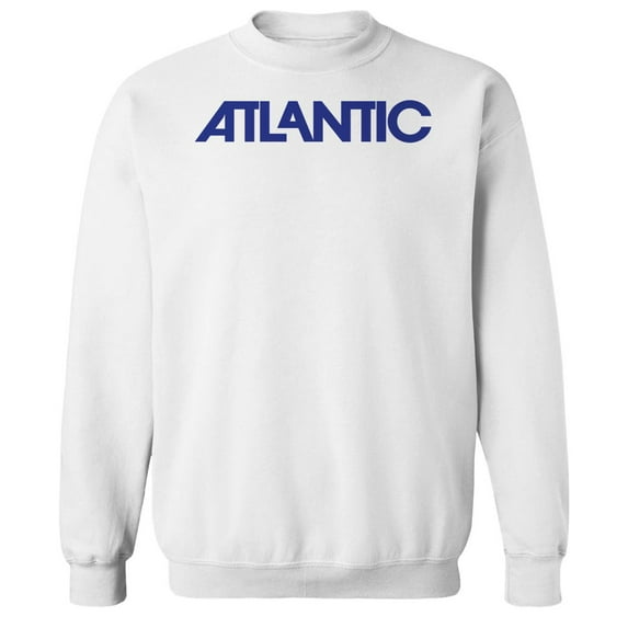 Atlantic Humor Graphic White Men's Crewneck Sweatshirt