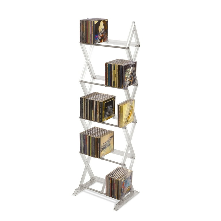 Atlantic Mitsu 5 Tier 90 Media Rack in Clear (64836265) - Walmart.com 